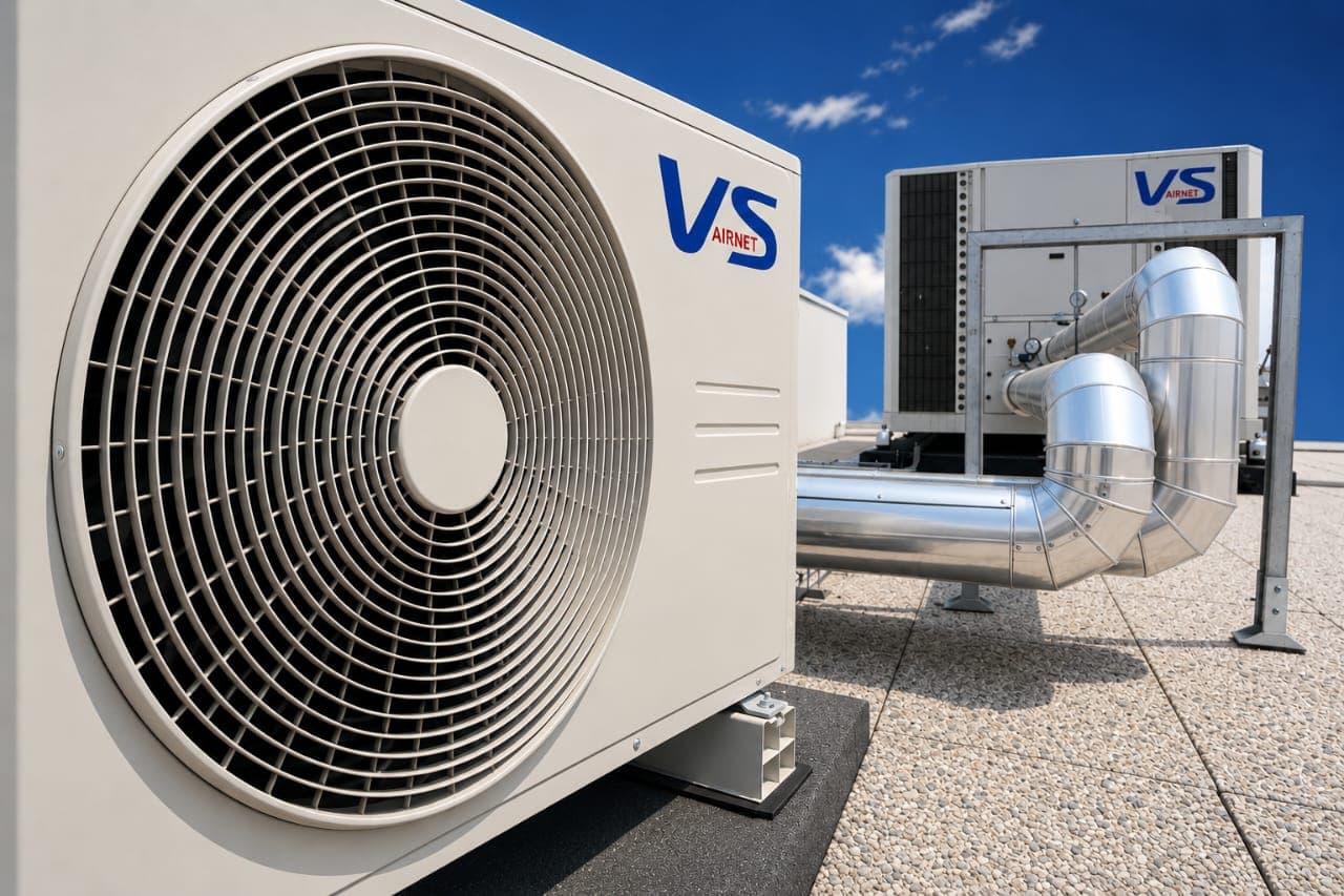 VS Airnet rooftop condensing units and ductwork